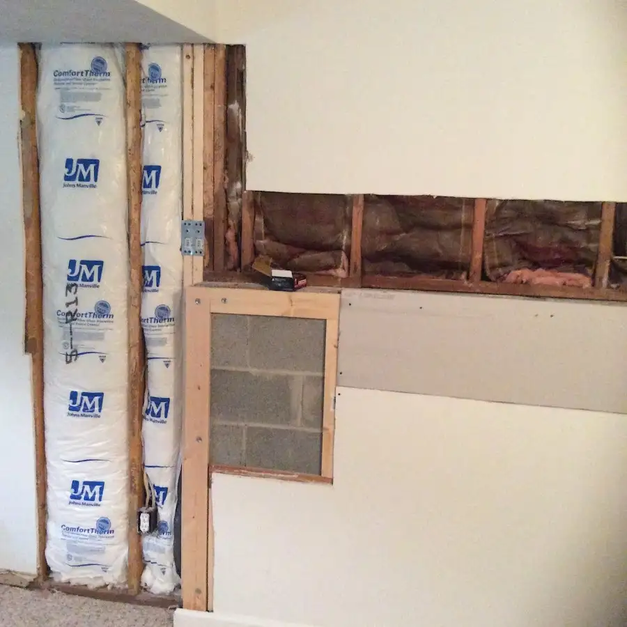 Wall insulation replacement during Basement Flood Cleanup in Kapolei